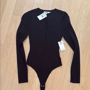 Black Long Sleeve Bodysuit